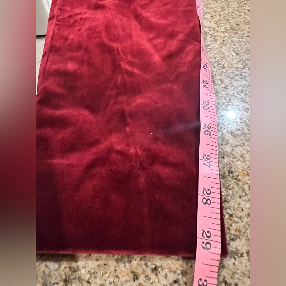 The Kooples Burgundy Velvet Slim Pants Trousers Size 38 NWT - Picture 6 of 12